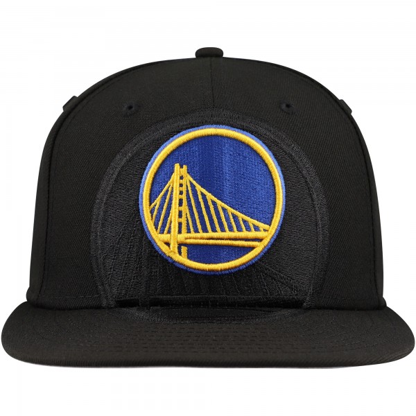 Бейсболка Golden State Warriors New Era Blackout Shadow Logo 59FIFTY - Black