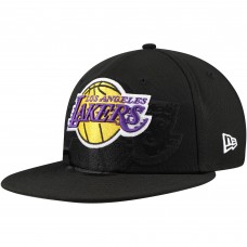 Бейсболка Los Angeles Lakers New Era Blackout Shadow Logo 59FIFTY - Black