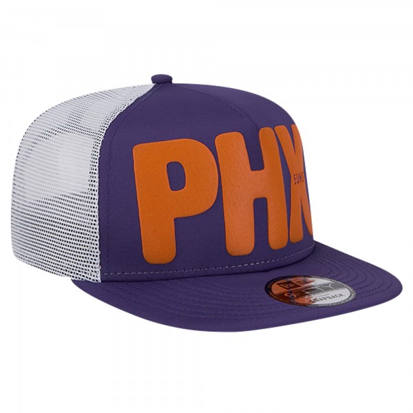 Бейсболка Phoenix Suns New Era Purple Puff Print Team Code A-Frame 9FIFTY Trucker