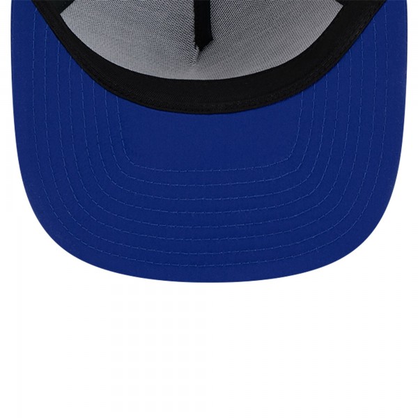 Бейсболка Golden State Warriors New Era Puff Print Team Code A-Frame 9FIFTY Trucker - Royal