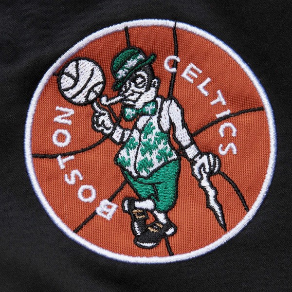 Бомбер Boston Celtics Mitchell & Ness Hardwood Classics Throwback Wordmark Raglan - Black
