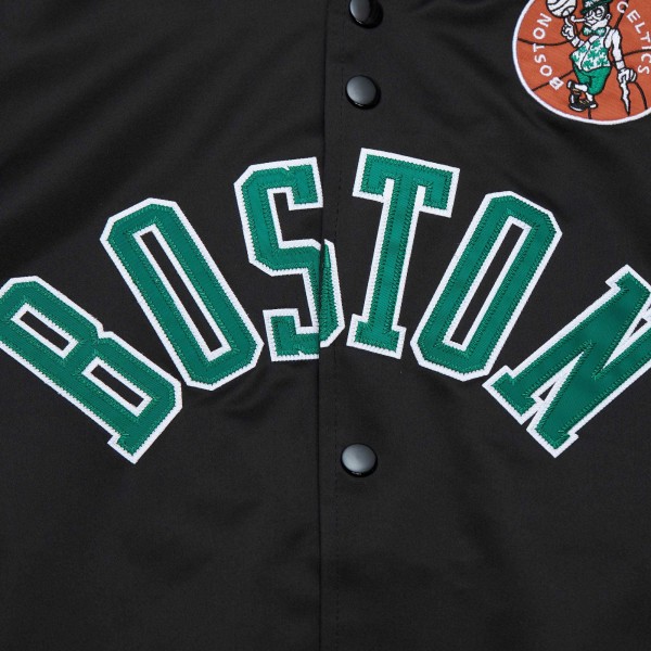 Бомбер Boston Celtics Mitchell & Ness Hardwood Classics Throwback Wordmark Raglan - Black