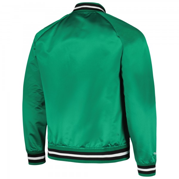 Бомбер Boston Celtics Mitchell & Ness Hardwood Classics Throwback Wordmark Raglan - Kelly Green