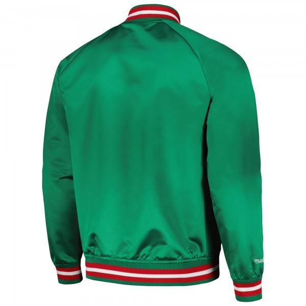 Бомбер Milwaukee Bucks Mitchell & Ness Hardwood Classics Throwback Wordmark Raglan - Green