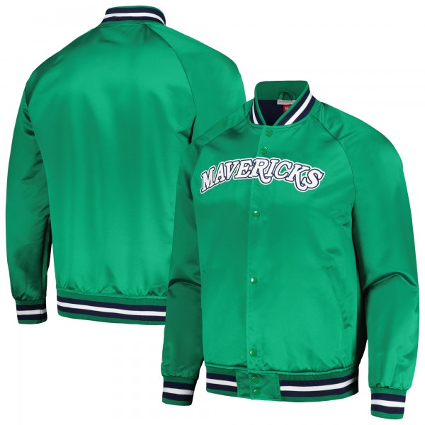 Кофта на кнопках Dallas Mavericks Mitchell & Ness Hardwood Classics  Throwback Wordmark Raglan - Green