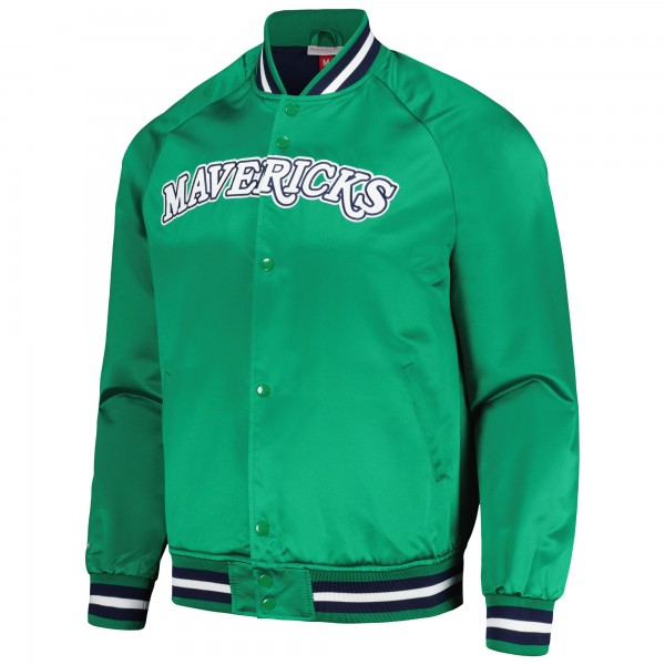 Кофта на кнопках Dallas Mavericks Mitchell & Ness Hardwood Classics  Throwback Wordmark Raglan - Green