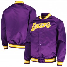 Бомбер Los Angeles Lakers Mitchell & Ness Hardwood Classics  Throwback Wordmark Raglan - Purple