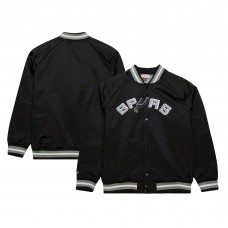 Куртка на кнопках San Antonio Spurs Mitchell & Ness Hardwood Classics  Throwback Wordmark Raglan - Black