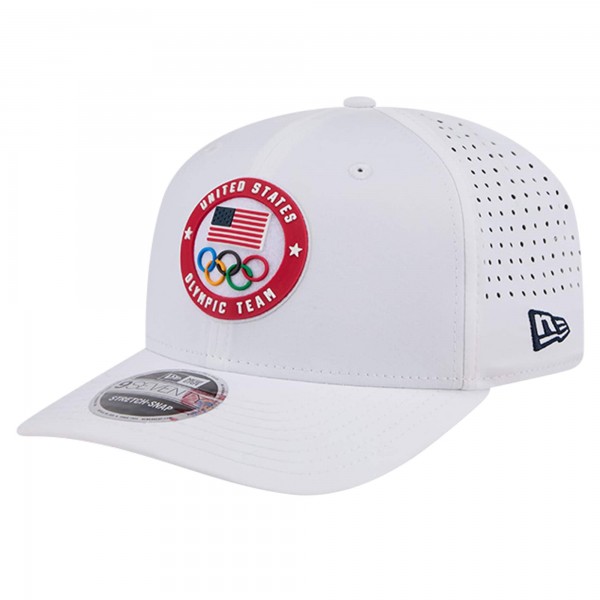 Бейсболка Team USA New Era 9SEVENTY Stretch Snap Performance - White