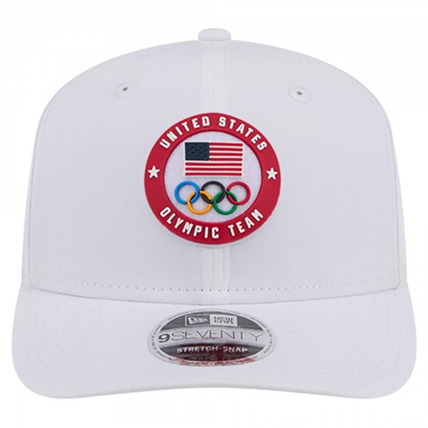 Бейсболка Team USA New Era 9SEVENTY Stretch Snap Performance - White