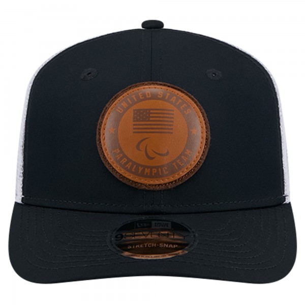 Бейсболка U.S. Paralympics New Era Leather Patch 9SEVENTY Stretch Snap - Navy