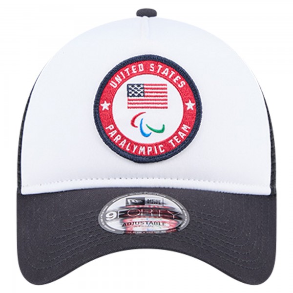 Бейсболка U.S. Paralympics New Era Color Block A-Frame Trucker 9FORTY - Navy