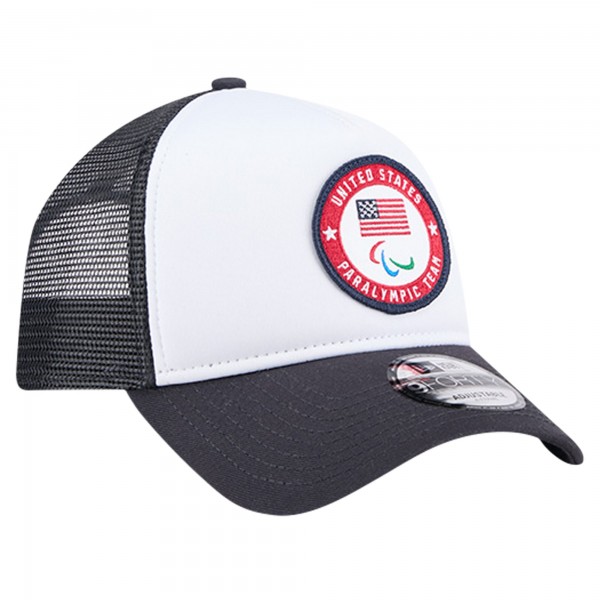 Бейсболка U.S. Paralympics New Era Color Block A-Frame Trucker 9FORTY - Navy