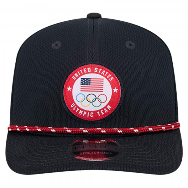 Бейсболка Team USA New Era Rope 9SEVENTY Stretch Snap - Navy