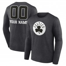 Футболка с длинным рукавом Boston Celtics Personalized Name & Number Monochrome - Charcoal