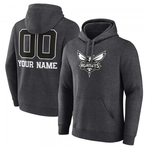 Именная толстовка Charlotte Hornets Charcoal Monochrome