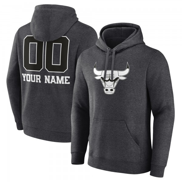 Именная толстовка Chicago Bulls Charcoal Monochrome