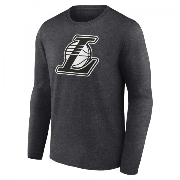 Футболка с длинным рукавом Los Angeles Lakers Personalized Name & Number Monochrome - Charcoal