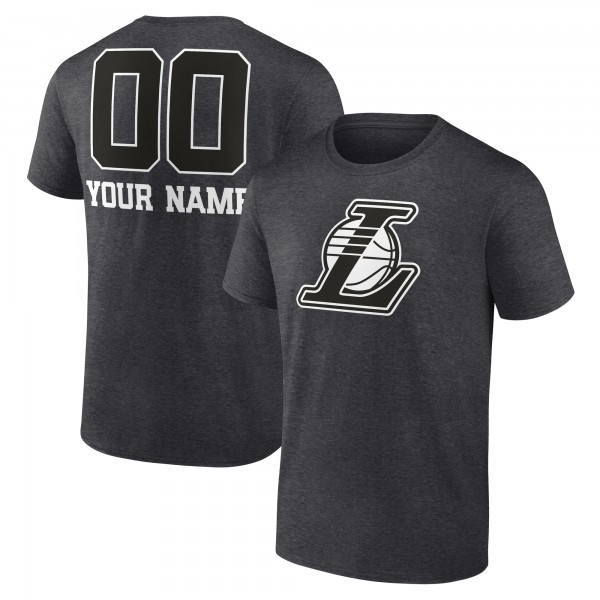 Футболка Los Angeles Lakers Personalized Name & Number Monochrome - Charcoal