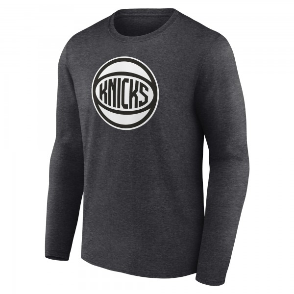Футболка с длинным рукавом New York Knicks Personalized Name & Number Monochrome - Charcoal