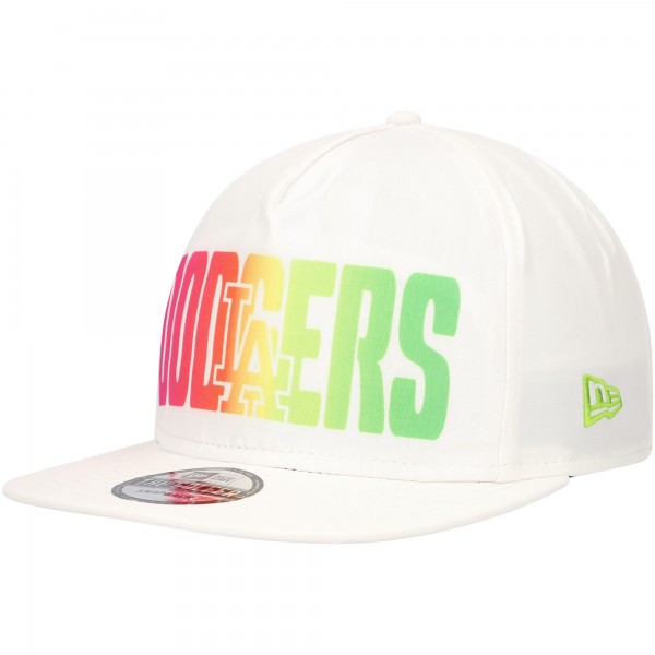 Los Angeles Dodgers New Era White Spring Spectrum Golfer Snapback Hat