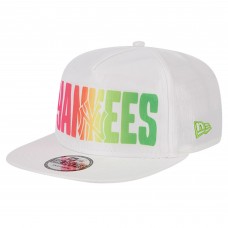 New York Yankees New Era White Spring Spectrum Golfer Snapback Hat