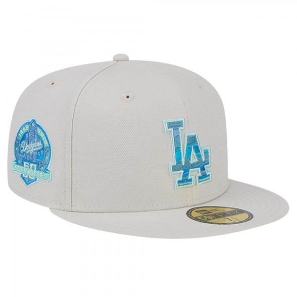 Бейсболка Los Angeles Dodgers New Era Khaki Stone Mist 59FIFTY