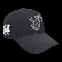 Бейсболка Miami Heat Pro Standard Black Paint the City Pinch Front