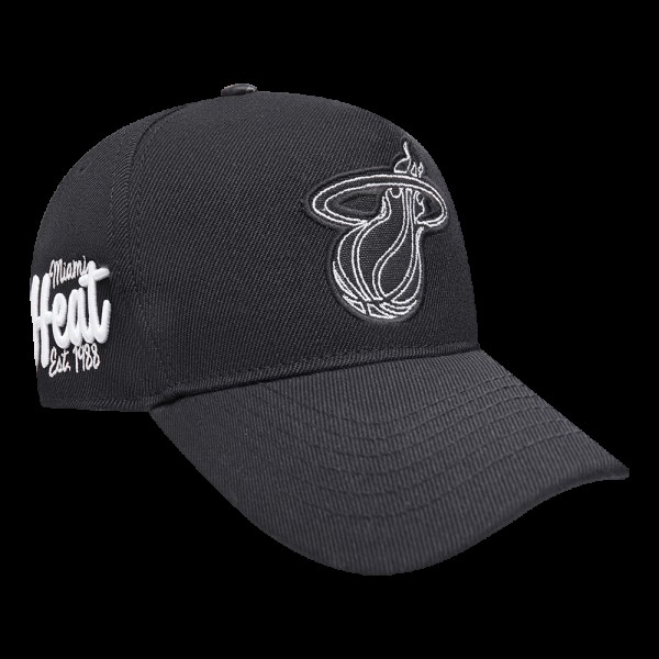 Бейсболка Miami Heat Pro Standard Black Paint the City Pinch Front