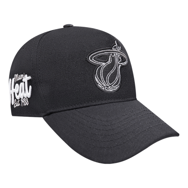 Бейсболка Miami Heat Pro Standard Black Paint the City Pinch Front