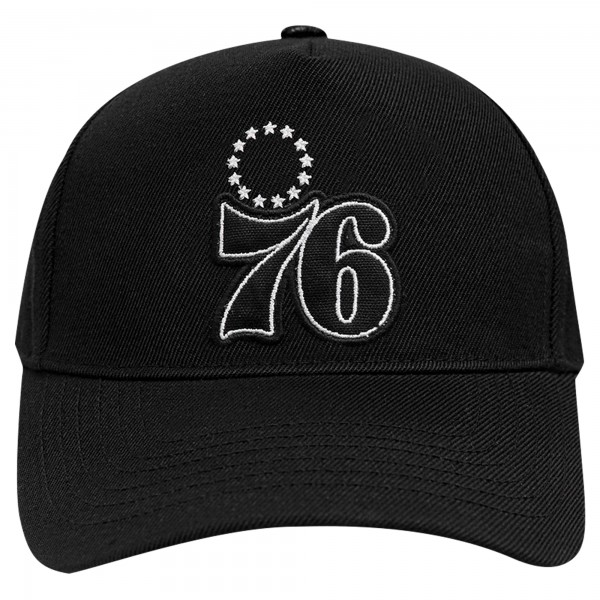 Philadelphia 76ers Pro Standard Black Paint the City Pinch Front Snapback Hat