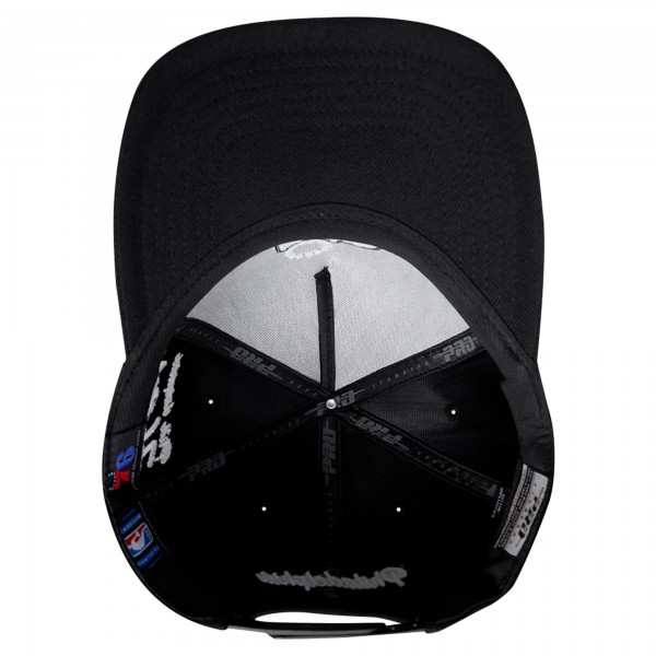 Philadelphia 76ers Pro Standard Black Paint the City Pinch Front Snapback Hat