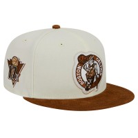 Бейсболка Boston Celtics New Era 2-Tone Corduroy Visor 59FIFTY - Cream/Brown