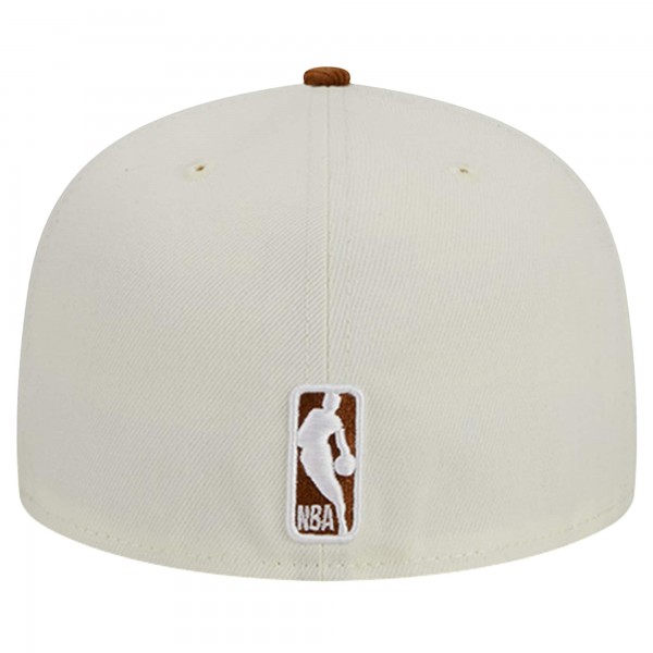 Бейсболка Boston Celtics New Era 2-Tone Corduroy Visor 59FIFTY - Cream/Brown