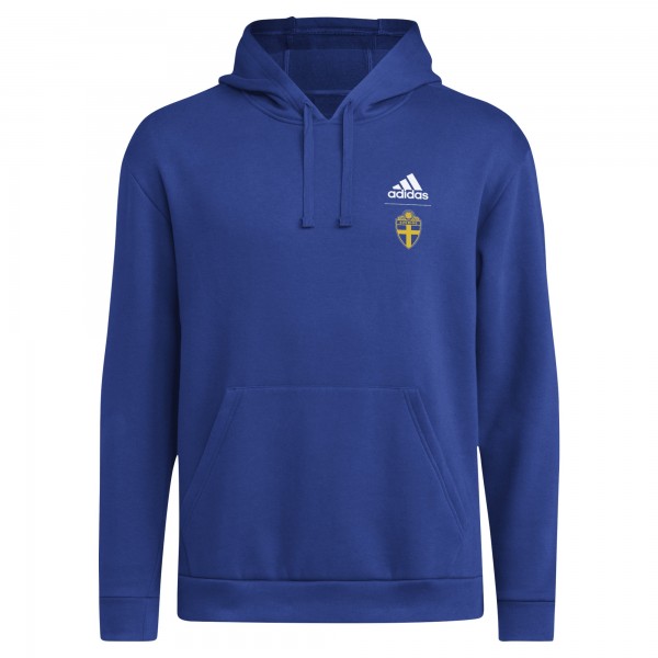 Sweden National Team adidas Crest Pullover Hoodie - Blue