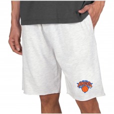 New York Knicks Concepts Sport Cream Mainstream Terry Shorts