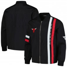 Бомбер на молнии Unisex Chicago Bulls The Wild Collective Black Stitch Applique