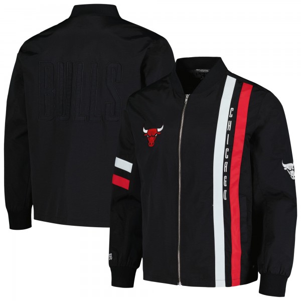 Бомбер на молнии Unisex Chicago Bulls The Wild Collective Black Stitch Applique