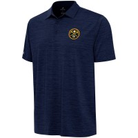 Denver Nuggets Antigua Heather Navy Layout Polo