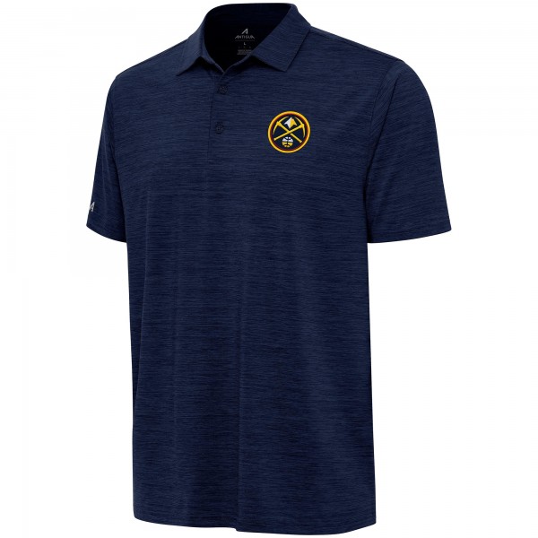 Denver Nuggets Antigua Heather Navy Layout Polo
