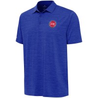 Detroit Pistons Antigua Heather Royal Layout Polo