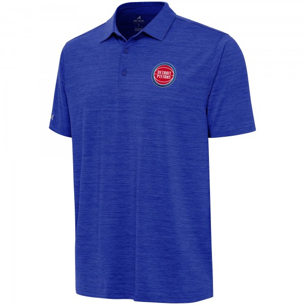 Detroit Pistons Antigua Heather Royal Layout Polo