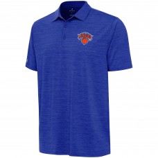 New York Knicks Antigua Heather Royal Layout Polo