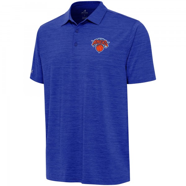 New York Knicks Antigua Heather Royal Layout Polo