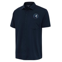 Поло Minnesota Timberwolves Antigua Points Button-Up - Navy