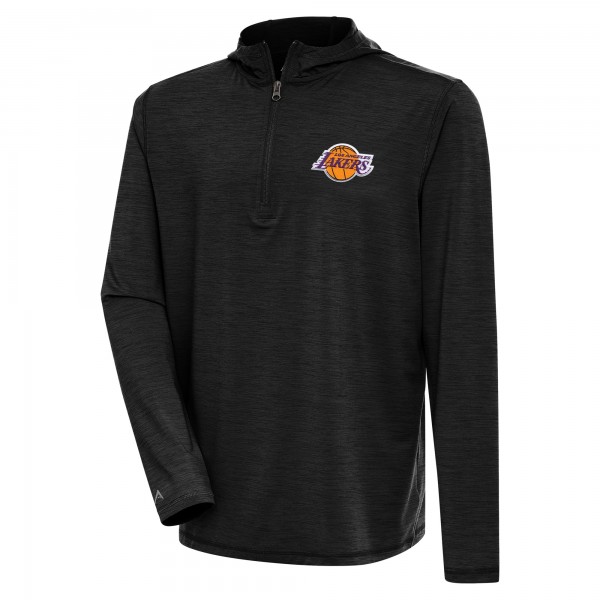 Кофта на короткой молнии Los Angeles Lakers Antigua Tidy Lightweight - Heather Black