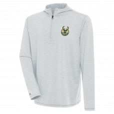 Кофта на короткой молнии Milwaukee Bucks Antigua Tidy Lightweight - Heather Gray