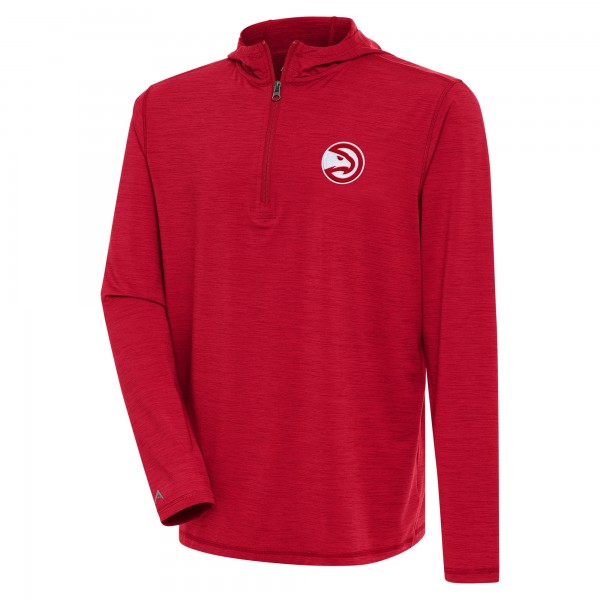 Кофта на короткой молнии Atlanta Hawks Antigua Tidy Lightweight - Heather Red