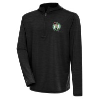 Кофта на короткой молнии Boston Celtics Antigua Tidy Lightweight - Heather Black