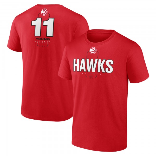 Футболка Trae Young Atlanta Hawks Behind The Back Name & Number - Red